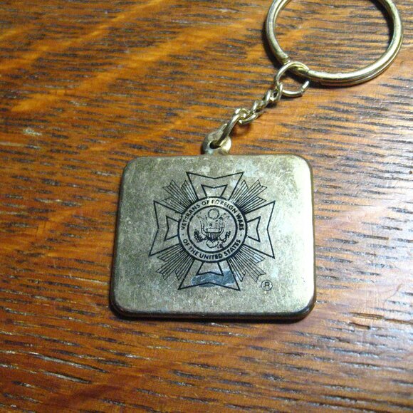 VFW American Flag Vintage Keyring - Picture 4 of 6